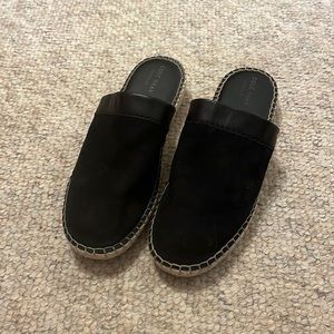 Suede and leather Cole Haan slip ons